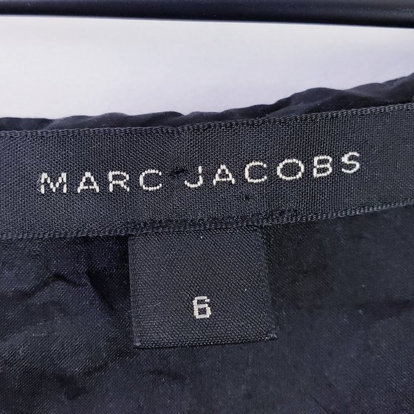 Marc Jacobs Black/Grey Lattice Print Dress sz 6 - Picture 10 of 13